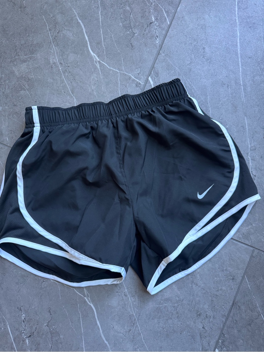 Nike Black Athletic Shorts with White Trim